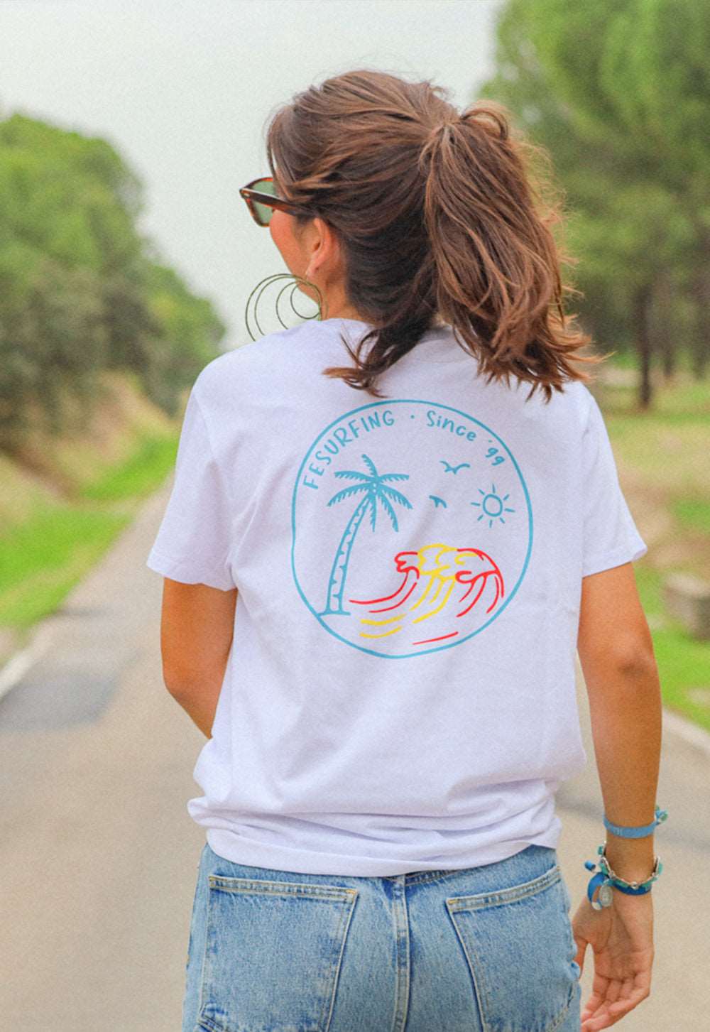 Camiseta Palmera Blanca