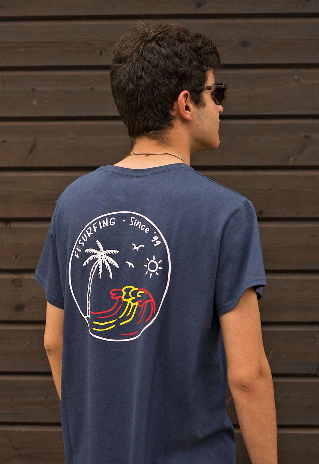 Camiseta Palmera Marino