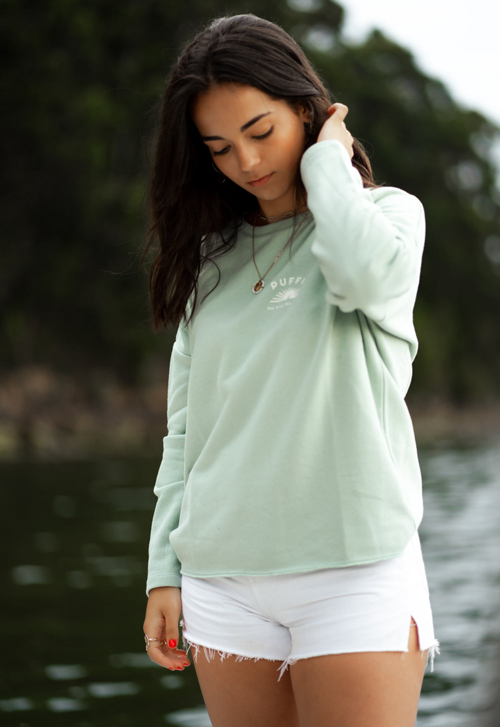 Sudadera Positive Verde Agua