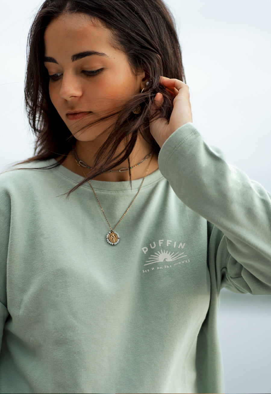 Sudadera Positive Verde Agua