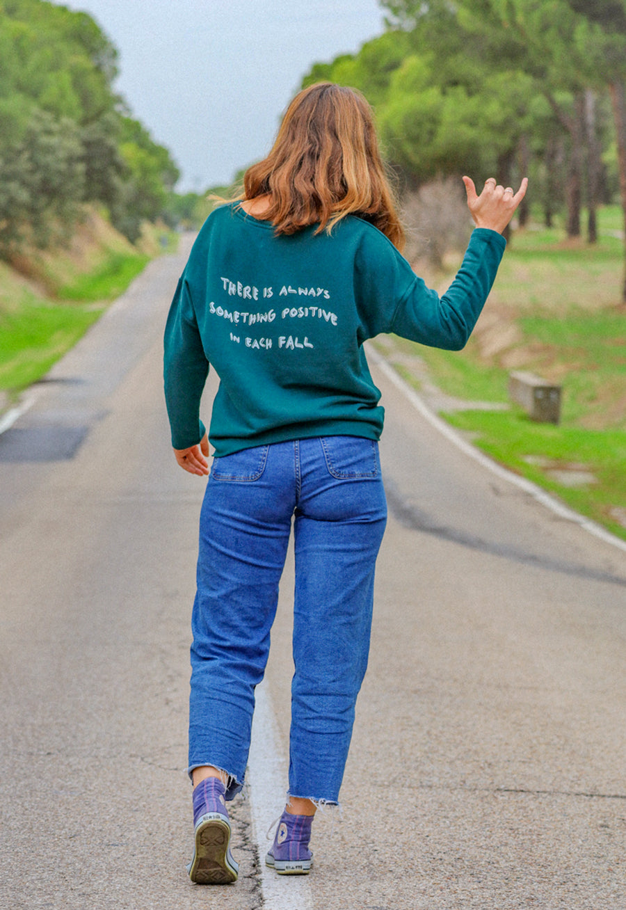 Sudadera Positive Verde Botella