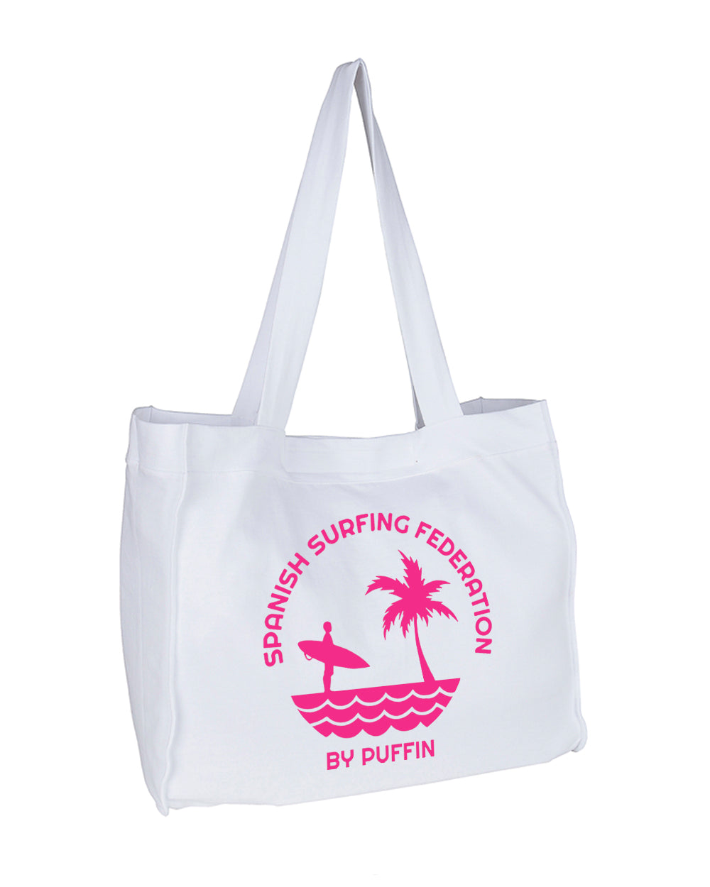 Bolsa Blanca - Fucsia